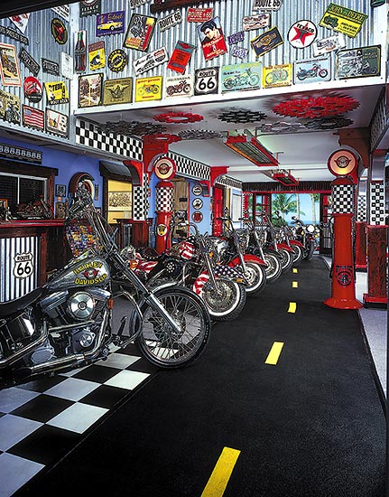 architectural photography of Route 66 interior